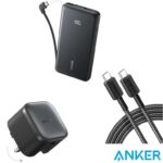 Anker Nano 45W Foldable USB-C Smartphone Charger, Zolo 10000mAh Power Bank, and 0.9 m Braided USB-C Cable