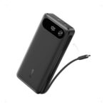 Anker Power Bank, 20,000mAh Travel Essential, Built-in USB-C Cable