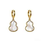 Annie Wu 18K Gold-Plated Mother-of-Pearl Gourd Dangle Earrings