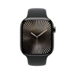 Apple Watch Series 10 GPS Cellular, 46mm Titanium Case with Sport Band S/M or M/L £348.97 in Black/Stone Grey or Starlight