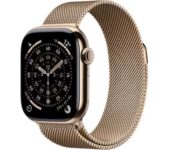 Apple Watch Series 11 Cellular – Gold Titanium with Gold Milanese Loop