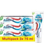 Aquafresh Toothpaste Triple Protection Fresh & Minty, 3 in 1 Protection, Pack of 3 x 75ml
