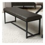 Archer Grey 2 Seater Leather Effect Dining Bench