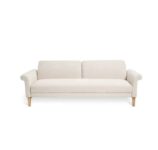 Argos Home Douglas Fabric 3 Seater Clic Clac Sofa Bed- Stone / Navy
