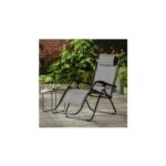 Argos Home Folding Metal Zero Gravity Sun Lounger – Grey