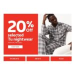Argos Tu Clothing 20% off Nightwear from £4.80 Free C&C