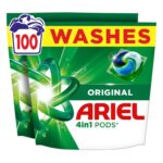 Ariel 4in1 PODS, Washing Liquid Laundry Detergent Capsules 100 Washes