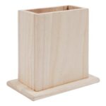 Artemio VICR Wooden Pencil Holder, Beige, 10x7x12 Cm
