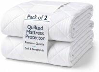 Aspire Homeware King Size Mattress Protector (150 x 200 Cm) 30cm Deep Quilted Mattress Cover – Soft Anti Allergic Noiseless King Mattress Protector (2 Pack)