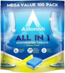 Astonish All In 1 Dishwasher Tablets – Pack of 100 (£6.78 S&S & £6.08 with Max S&S)