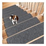 Aucuda 15-Piece Non-Slip Stair Treads 76×20 Cm Grey