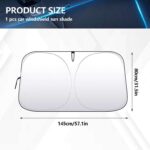 Automotive Glass Sunshade, 240T Thickened Windscreen Sunshade, Reflective & Foldable 145 x 80CM – Sold by Xindali Trading Co.Ld / FBA