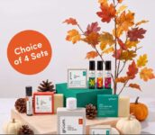 Autumn Skin & Hair Bundle – Choose from – Daily Shower Essentials/Everyday Skin Essentials/Hydrating Hair Set/Autumn Fragrance Trio