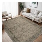 BEIMO Washable Rug 120x170cm Living Room Taupe Charcoal