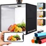 BENOISON Portable 12in/30cm Light Box Photography with 120 LEDs 6 Backdrops