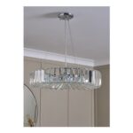 BHS Chrome Renee Crystal Pendant (35-115cm X 50cm)