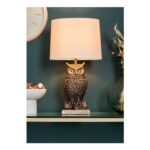 BHS Lighting Ollie Owl Bronze Table Lamp