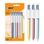 BIC 4 Colour Pearl Ball Pens Pack of 5