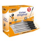 BIC Cristal Original Ballpoint Pens 1.0mm Black Pack of 100 – £14.91 S&S