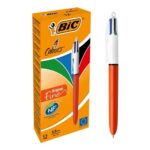 BIC Refillable Retractable Ballpoint Pen, Fine Point, 4 Colors, 12-Pack