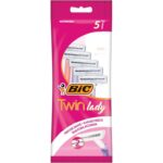 BIC Twin Lady Disposable Razors for Women, 2 Blade, Pastel Colours, Pack 5 – £1.06 / £1.12 S&S Buy 4 Save an extra 5%