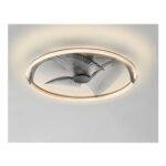 BKZO 73cm LED Ceiling Light with Fan, 6-Speed, Dimmable, 3000-5500K