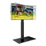 BONTEC Floor TV Stand for 30-70 Inch TVs, Swivel Height Adjustable, 40 Kg