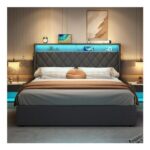 Ball and Cast 5-Ft King Upholstered Bed with Hydraulic Storage
