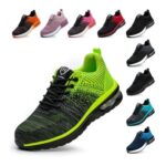Baofular Steel Toe Safety Trainers, Breathable, Non-Slip, Fluorescent Green