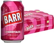 Barr Cherryade Zero Sugar Sparkling Soft Drink, 24 Pack, 330ml Cans (£5.40 Subscribe as nd Save)