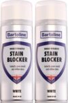 Bartoline Stain Blocker Spray 400ml Matt Finish Blocks Mould, Mildew, Damp and Grease Stains Fast-Drying Primer or Topcoat for Walls, Ceilings, Plaster and Woodwork (Pack of 2)