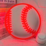 Baseball Neon Sign for Wall Decor Dimmable UV-Printed Ball Led Light Sign