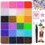 Bedazzling Kit Nail Art Rhinestones, 3mm Flat Back Rhinestones, Nail Art Gems Crystals Kit with Pick Up Pen & Tweezers for DIY Nails Crafts Clothes Shoes Decoration, 24 Colors