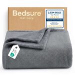 Bedsure Fleece Throw Blanket for Sofa – Flannel, Silver Grey, 130×150 cm with checkout discount Sold by Bedsure EU / FBA