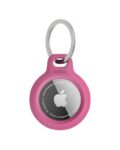 Belkin AirTag Case with Key Ring (Secure Holder Protective Cover for Air Tag with Scratch Resistance Accessory) Pink