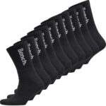 Bench Mens Apollo Ten Pack Cushioned Crew Socks Black/White