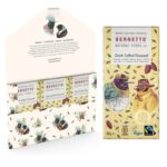 Bennetto Dark Salted Caramel, Crunchy Caramel and Sea Salt in Dark Chocolate, 60% Cocoa, 3 x 80g Bars