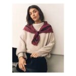 Berry Red N Swirl Square Lightweight Scarf