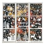 Bigqin 9 Sheets, 256 Pieces Christmas Window Cling Stickers