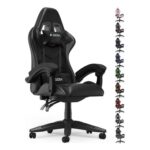 Bigzzia Gaming Chair Reclining PC Chair Ergonomic Design with Cushion