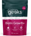 Biotin Hair Growth Supplement – 180 Vegan Tablets for Women & Men