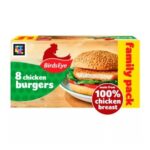 Birds Eye 8 Wholegrain Breaded Chicken Burgers 400g