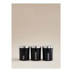 Black Canisters – Set of 3