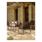 Black Lisbon 4 Piece Garden Sofa Set