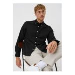 Black Regular Fit Oxford Shirt Black S