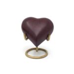 Blessed Small Marble Brown Heart Keepsake Funeral Urn for Ashes
