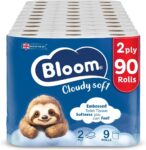 Bloom Cloudy Soft Toilet Rolls 2-Ply Unscented (Pack of 90)