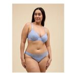 Blue Lace Bandeau Midi Knickers 2 Pack