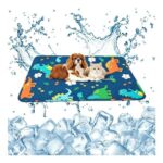 Blue Pet Cooling Mat for Dog and Cat, Silk Blanket