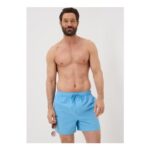 Blue Seersucker Stripe Swim Shorts Blue S